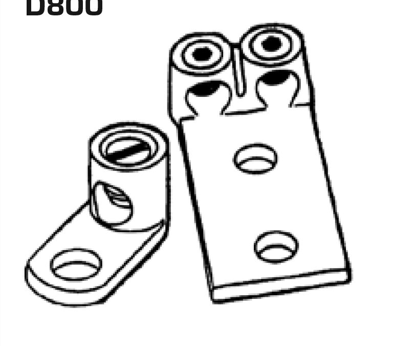 D800-D836 Series – Bull•Dog CU/Bronze Terminal Lugs