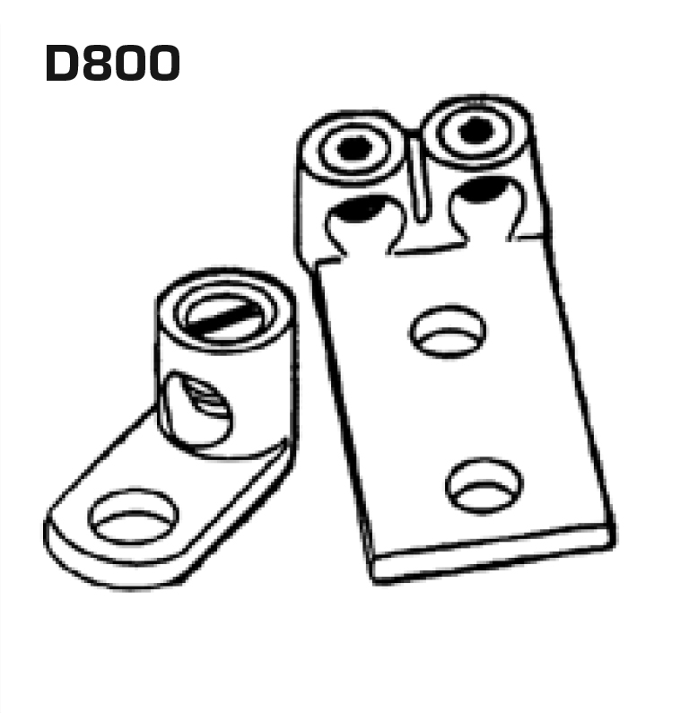 D800-D836 Series – Bull•Dog CU/Bronze Terminal Lugs